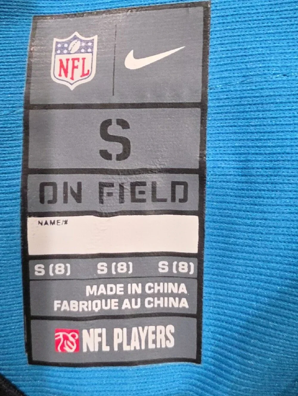 Nike NFL Carolina Panthers Cam Newton #1 Youth Jersey - Size S (8) Blue